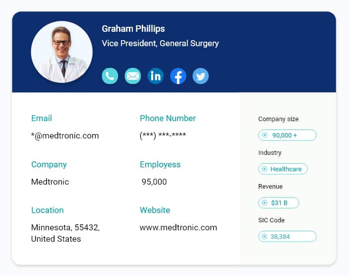 general surgeon contact Database
