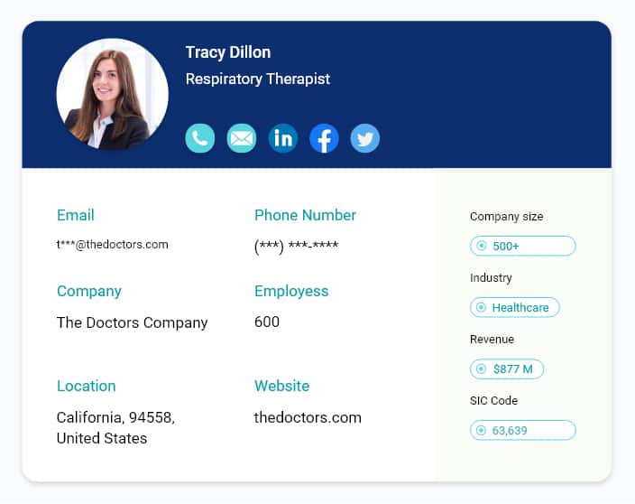 respiratory therapist contact database