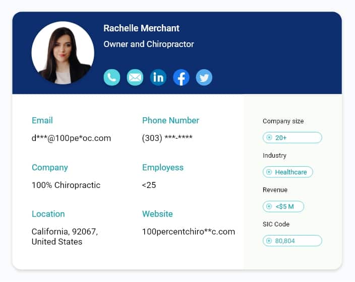 chiropractor email database
