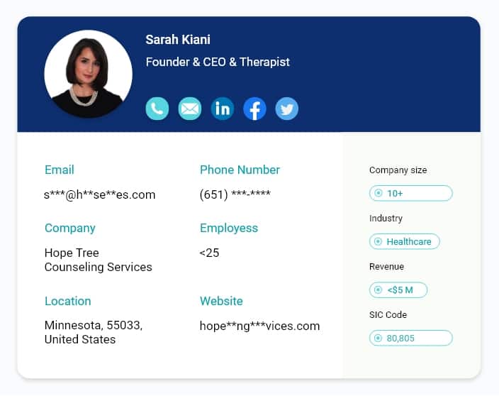 Therapists Contact List