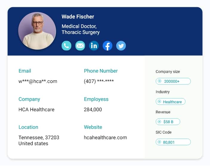 Thoracic Surgeons Sales Leads