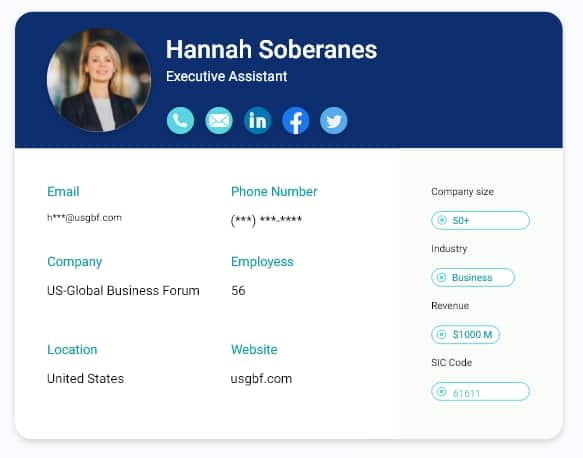 Executive assistants phone numbers list