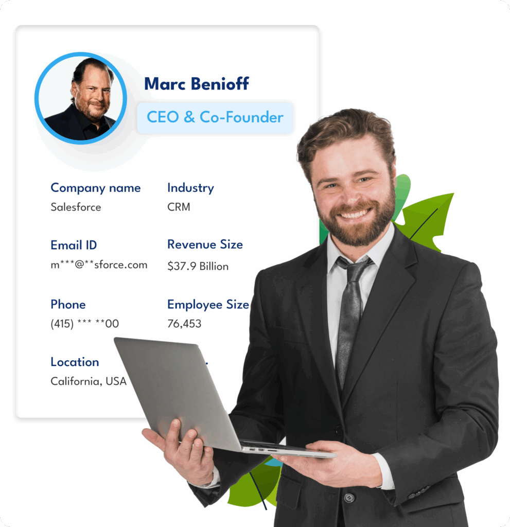 Sample data of C-level executives email list
