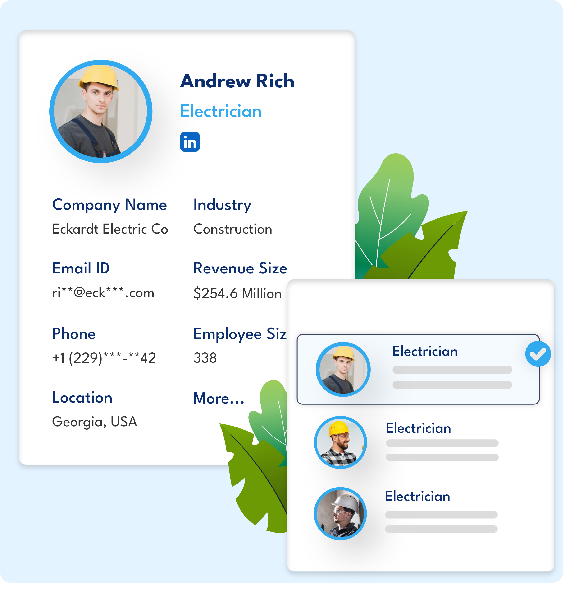 Sample Data of Electrician Email List