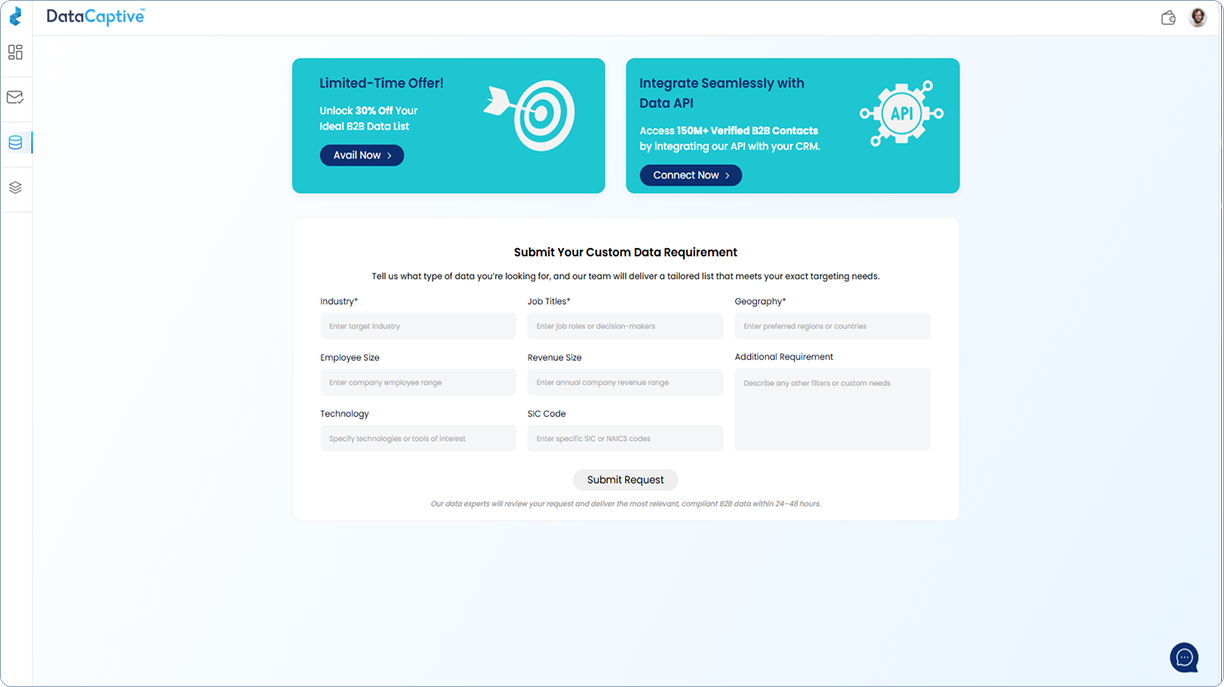 DataCaptive Customer Platform | All-In-One B2B Data Hub