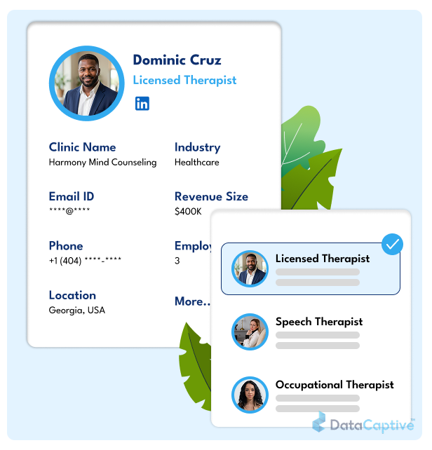 Sample Data of Therapists Email List